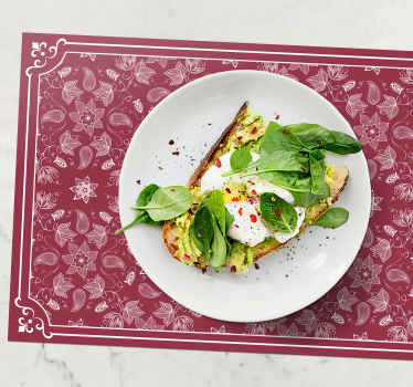 美丽的佩斯利花佩斯利餐垫 - TenStickers