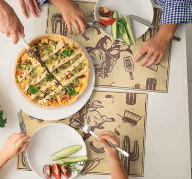 Mantel individual cowboy vaquero a caballo - TenVinilo