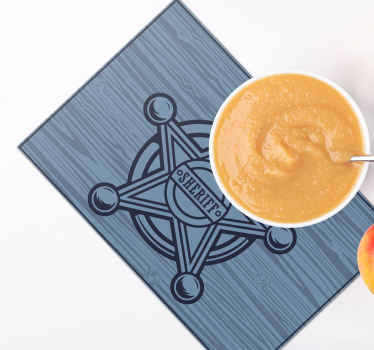 Mantel individual azul estrella sheriff - TenVinilo