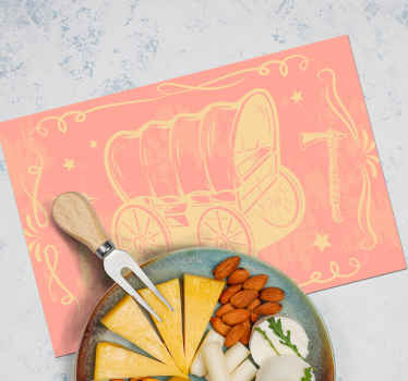 Set de table rectangulaire Chariot de cow-boy - TenStickers