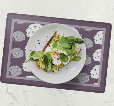 Simple Porcupine hedgehog placemats - TenStickers