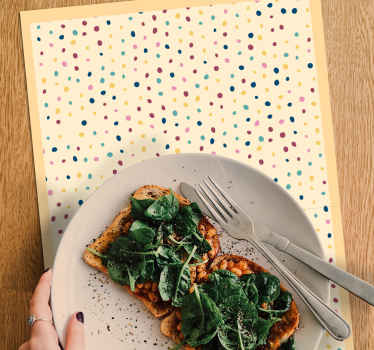 Mantel individual moderno puntos coloridos - TenVinilo