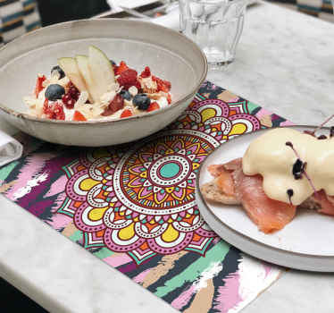 Mantel individual original mandala multicolor - TenVinilo