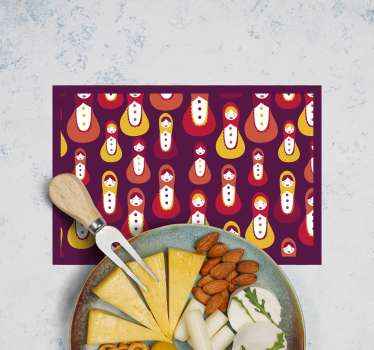 Individuais de mesa para casa Padrão matrioska - TenStickers