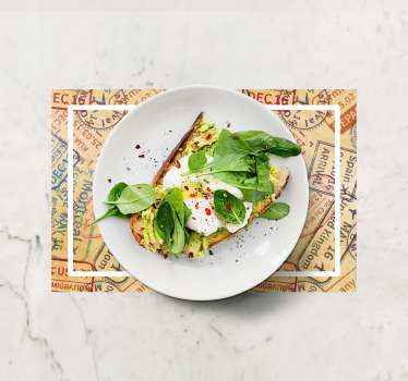 Mantel individual vintage sellos de viajes - TenVinilo