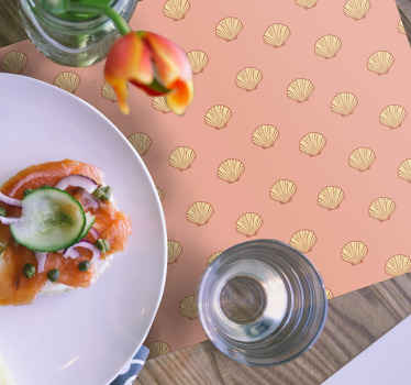 Individuais de mesa com conchas Concha simétrica - TenStickers