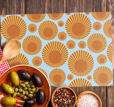 70's stripes sun retro placemats - TenStickers