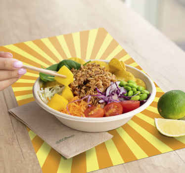 Abstrakt solnedgång orange toner 70-talet solplattformar - Tenstickers