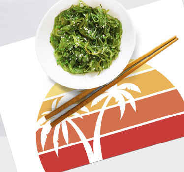 Individuais de mesa Sol 70's Pôr do sol retro - TenStickers