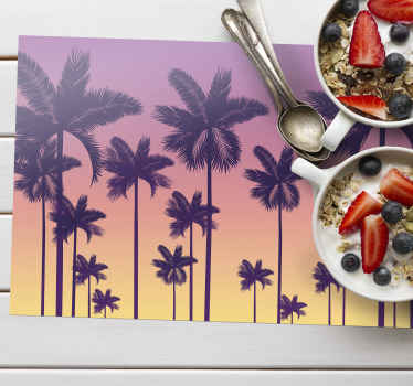 Sunset Palms 70's sun placemats - TenStickers