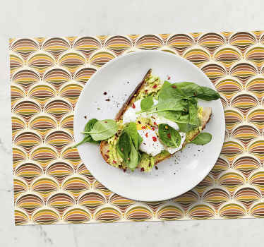 Individuais de mesa de texturas Padrão dos anos 70 - TenStickers