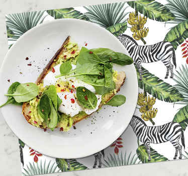 Mantel individual rectangular Patrón de la naturaleza - TenVinilo