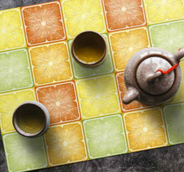 Citrus Squares colourful placemats - TenStickers