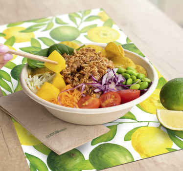 레몬과 라임 감귤류 플레이스 매트 - TenStickers