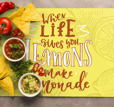 Apelsin och citron skiss citat bordstabletter - Tenstickers