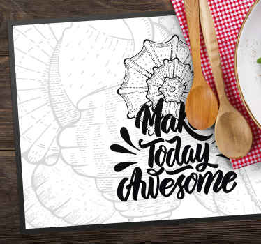 Seashell motif and text  quote placemats - TenStickers