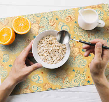 Undersea Life Soft Colours sea life placemats - TenStickers