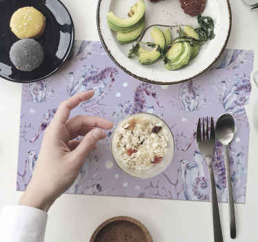 Akvarell sjøhest sjø liv bordbrikke - Tenstickers