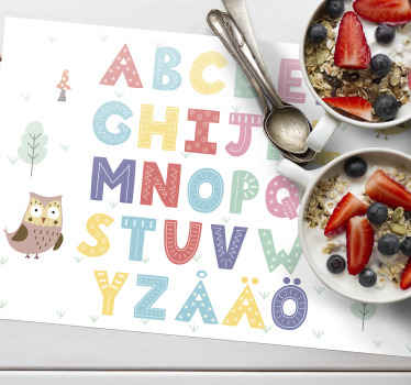 Värikkäitä aakkosia lapsille lasten pöytätabletti - Tenstickers