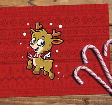 Individuais de mesa de Natal Pequena rena - TenStickers