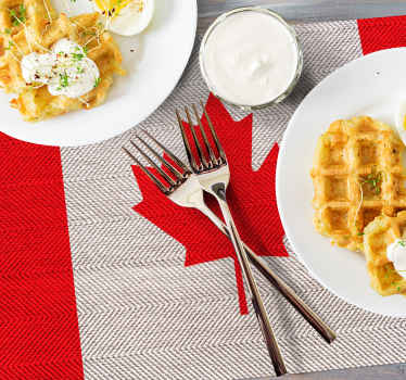 Canada flag modern textured placemats - TenStickers
