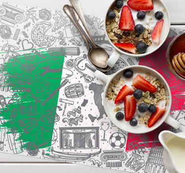 Mantel individual restaurante Fondo de italia - TenVinilo