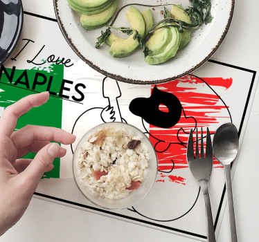 Milující neapol s vinylovými prostíráními z pulcinella - TenStickers