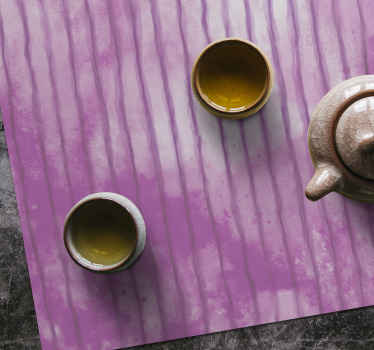 Mantel individual original Lineas de acuarela rosa - TenVinilo