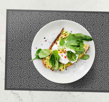 Individuais de mesa elegantes Cinza geométrico simples abstrato - TenStickers