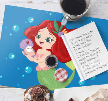 Tovaglietta americana infantile Disney ariel nuoto - TenStickers