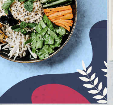 墨菲斯风格蓝色几何现代餐垫 - TenStickers