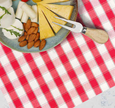 Mantel individual patrón Rojo marcado - TenVinilo