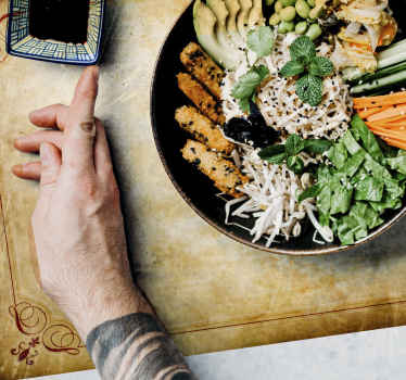 Mantel individual patrón Papel vintage - TenVinilo