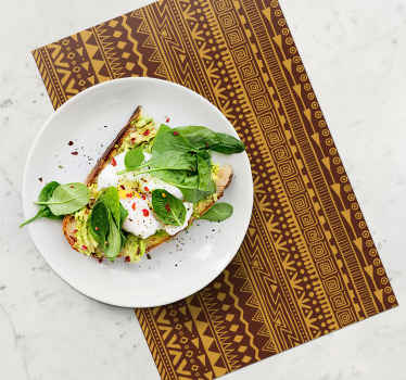 Oryginalne podkładki na stół brązowy wzór - TenStickers