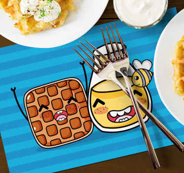 Set de table design enfant Gaufre et miel - TenStickers