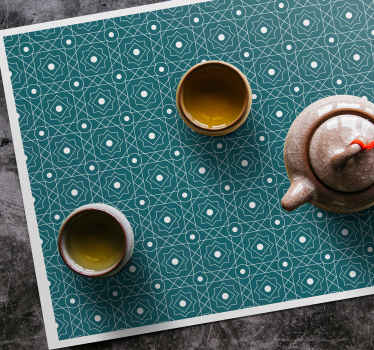 Subtle turquoise ornament original placemats - TenStickers