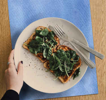 Blue hodgepodge runda vinylplattformar - Tenstickers