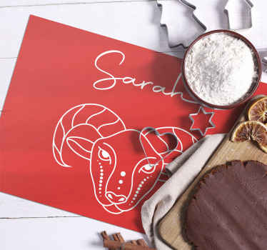 Individuais de mesa para casa Animais capricórnio suíça - TenStickers