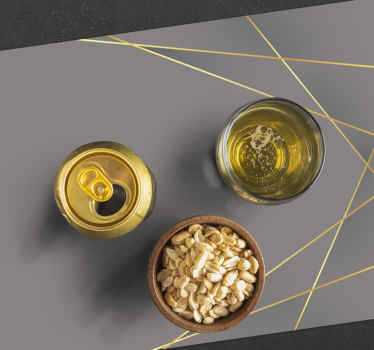 Manteles individuales elegantes Formas geométricas de tono gris - TenVinilo