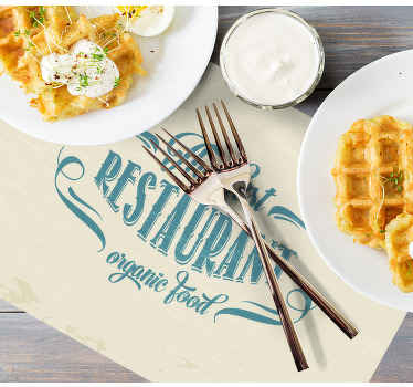 Vintage text restaurant placemats - TenStickers