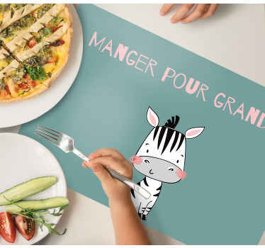 Set de table design enfant Petit zèbre - TenStickers