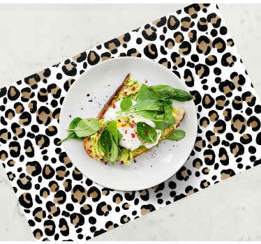 Mantel individual restaurante Patrón de leopardo - TenVinilo