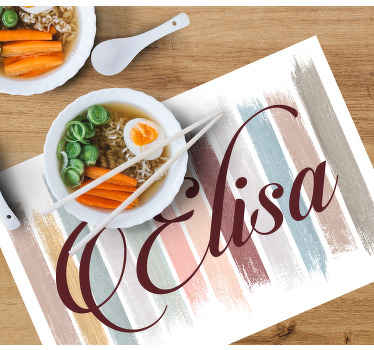 Earth tone paint brush original placemats - TenStickers