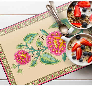 印度莫卧儿花原味餐垫 - TenStickers