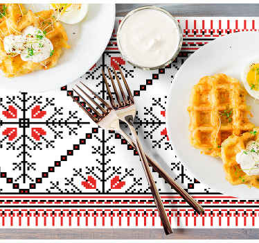 Mantel individual patrón Arte popular - TenVinilo