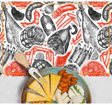 Gastronomy motives original placemats - TenStickers