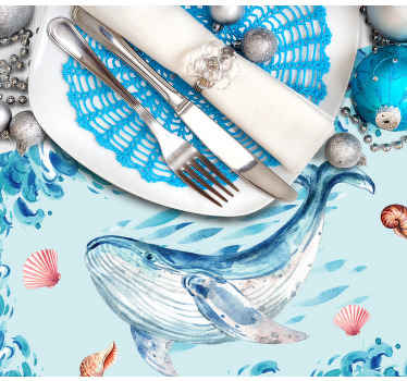 Mantel individual original Animales marinos - TenVinilo