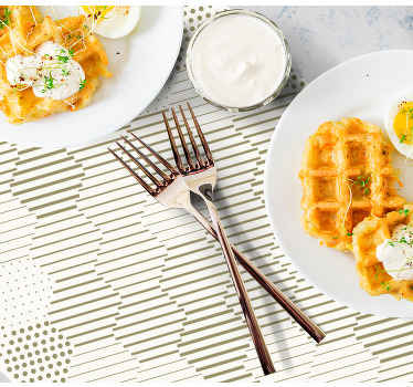 Mantel individual moderno Elegante hexágono - TenVinilo