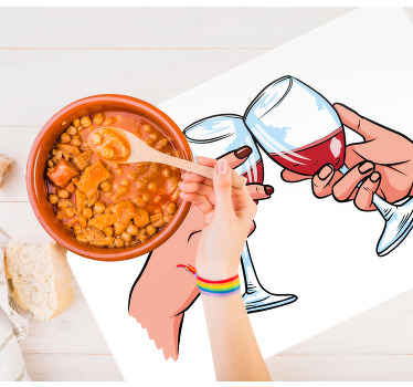 Tischset Restaurant Weinliebhaber - TenStickers