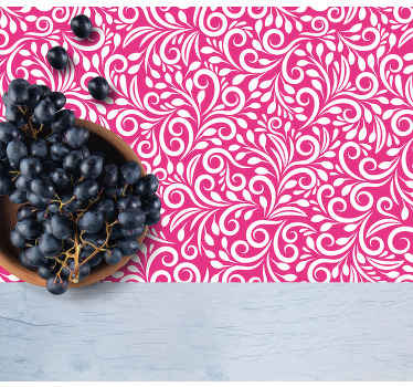 Mantel individual moderno Patrón floral - TenVinilo